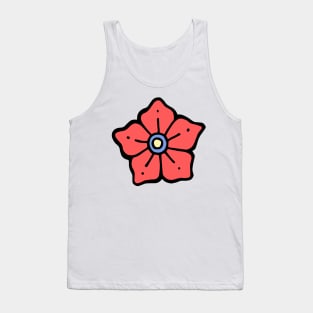 Red Rose Traditional Tattoo Tank Top